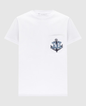 Max Mara ACACIA white T-shirt with monogram logo with crystals ACACIA