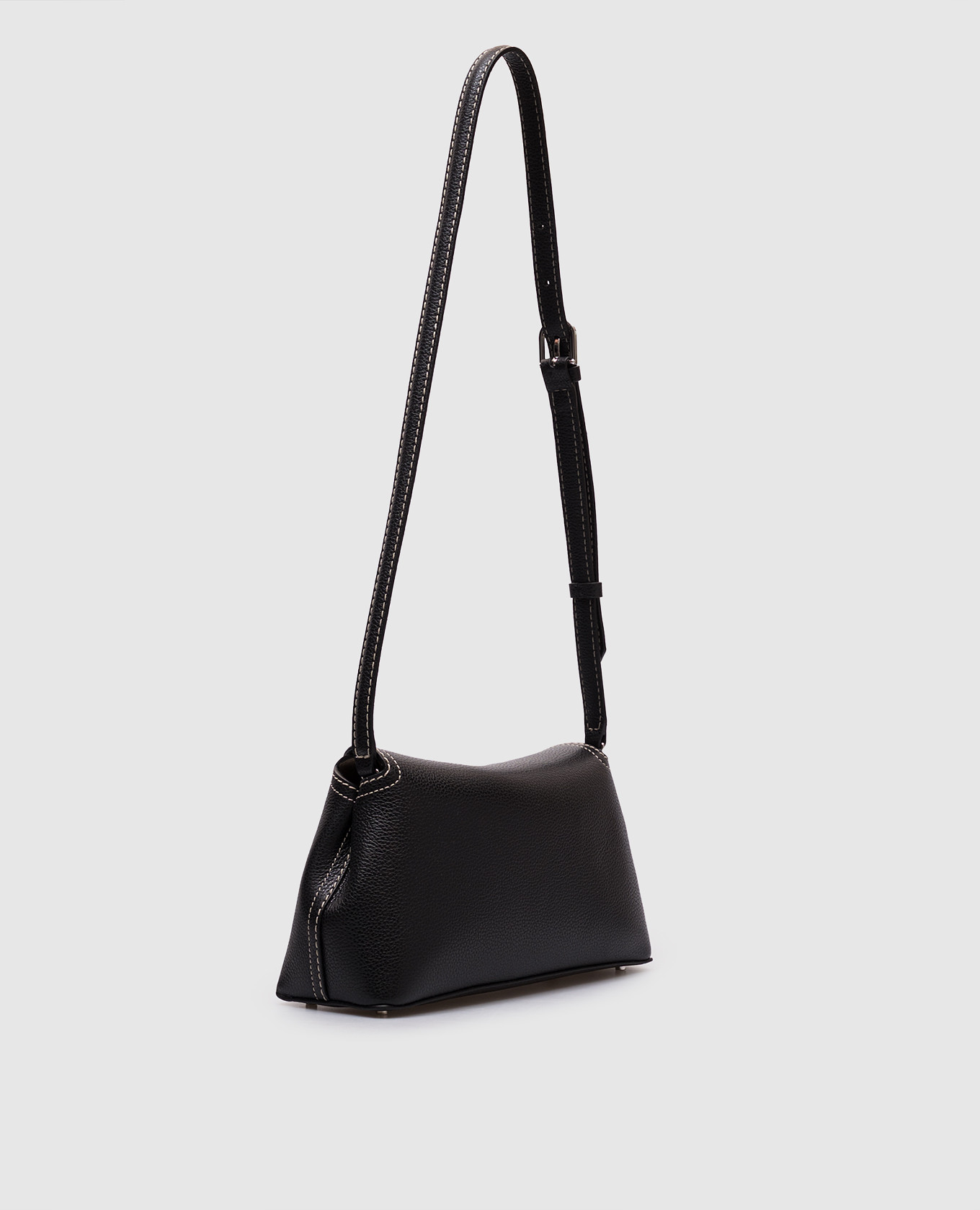 Black leather T-Lock bag Toteme 3