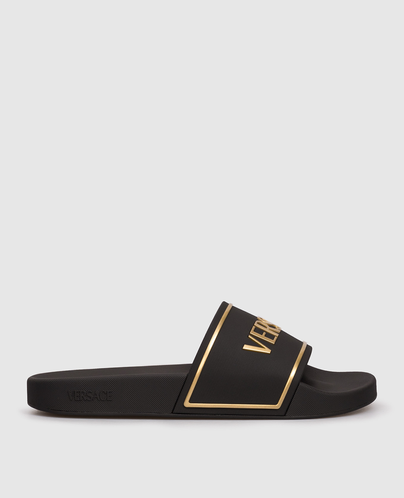 

Black sliders with logo Versace