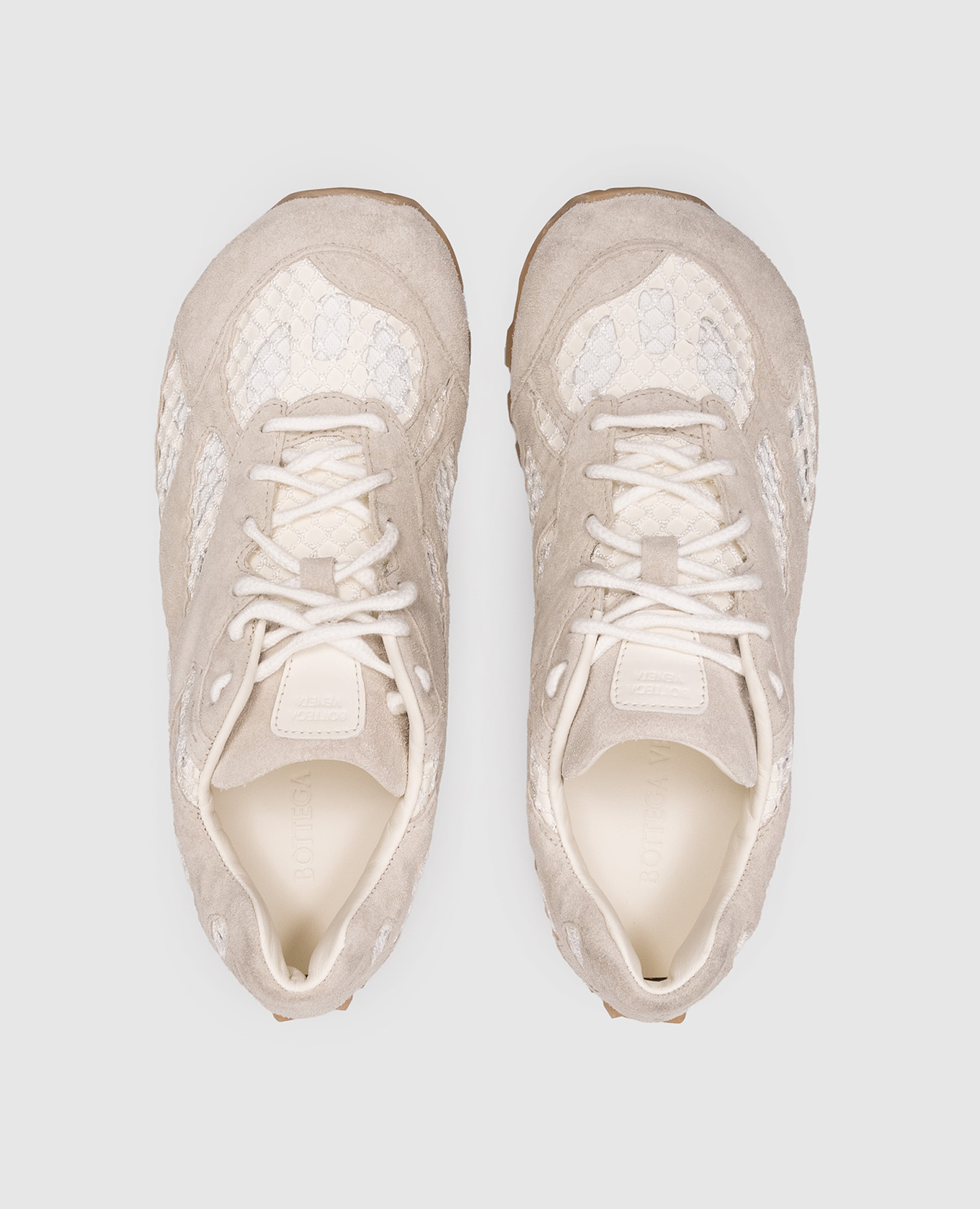 Gray Orbit combo sneakers with logo patch Bottega Veneta 4