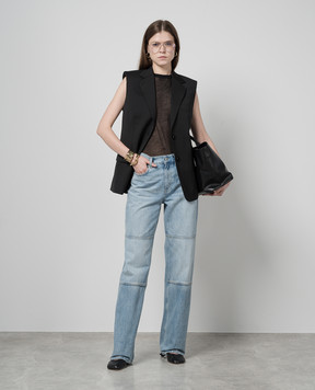 Helmut Lang Blue jeans with accent seams O01DW207