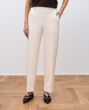 Khaite Cambie white wool pants 31584127