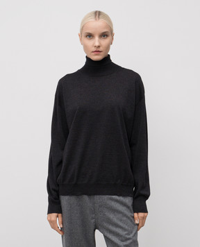 Sofie D`Hoore Maffei gray wool golf shirt MAFFEIYMER