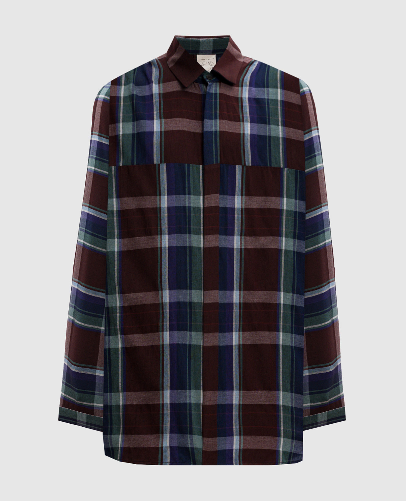 

Burgundy checked shirt Jan Jan Van Essche