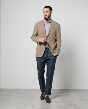 Canali Brown linen blazer CU0501823273