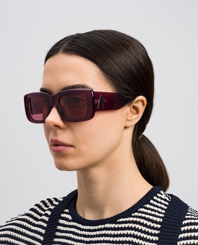 The Attico by Linda Farrow Marfa burgundy sunglasses ATTICO3C31