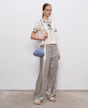 Max Mara Silver MALIKA linen pants MALIKA