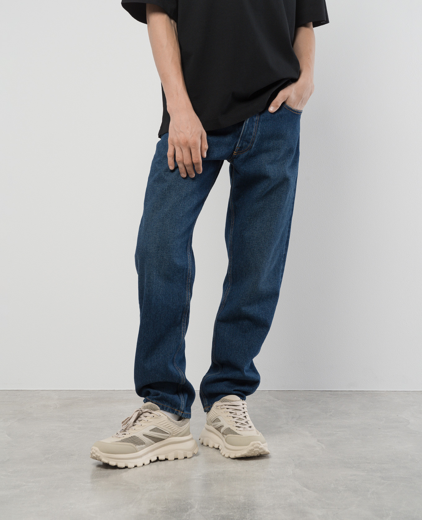 Blue jeans with logo patch Off-White 3