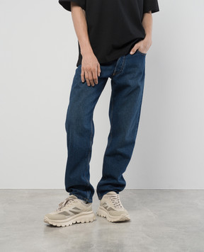 Off-White Blue jeans with logo patch OMYA175C99DEN004