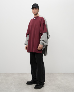 Vetements Grey triple-layer sweatshirt with logo UA66CW630G