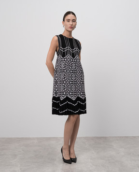 Alaia Black dress with a contrasting pattern 6H9RG77CM273