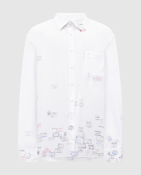 Vetements White shirt with print UH76SH150Wm