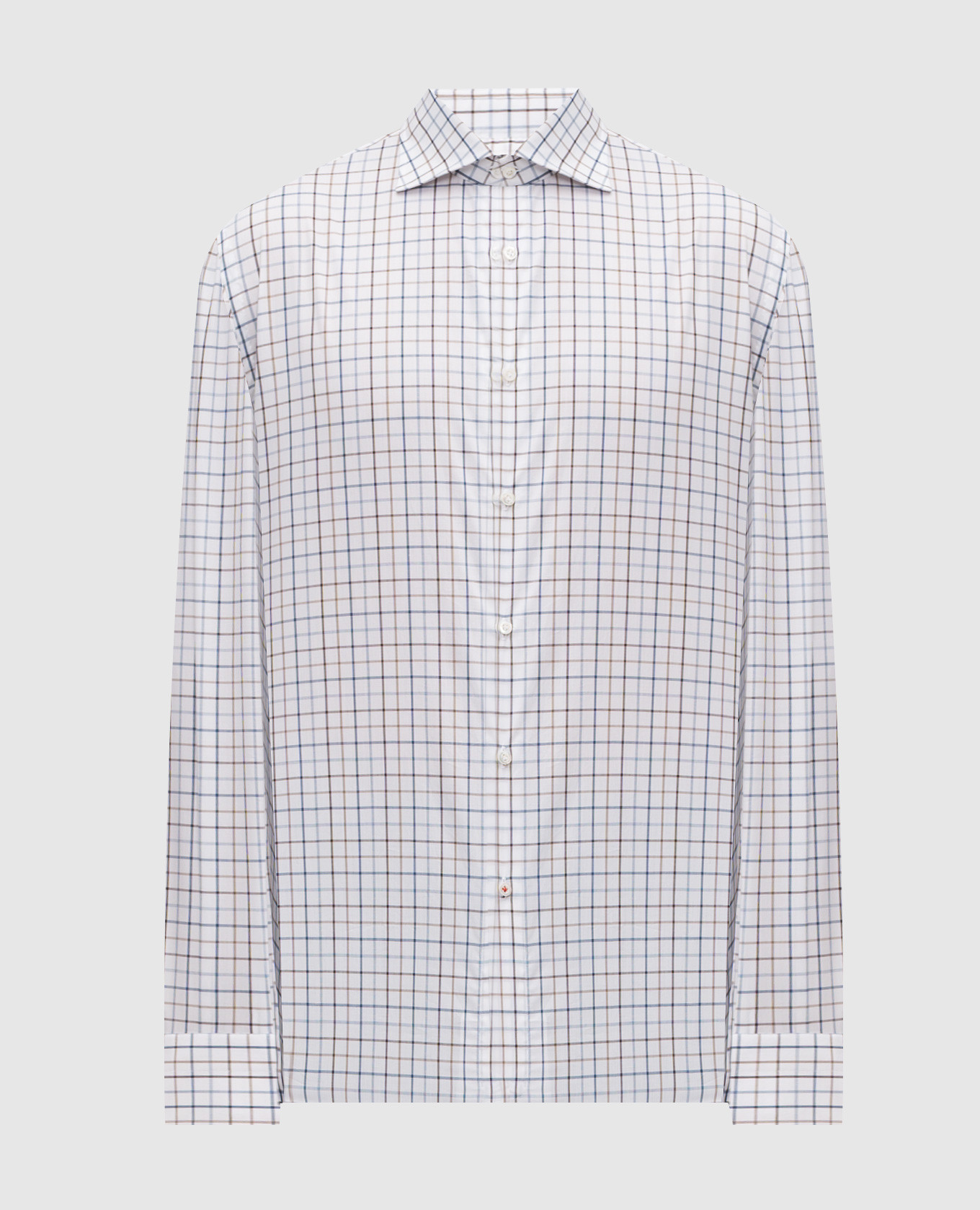 White checkered shirt ISAIA
