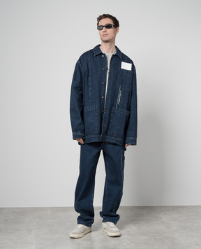 A Cold Wall Blue denim jacket with logo ACWMH056