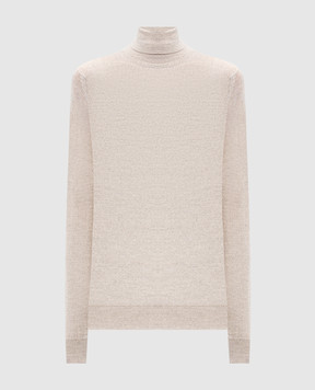 John Smedley Beige CATKIN merino wool golf shirt CATKIN
