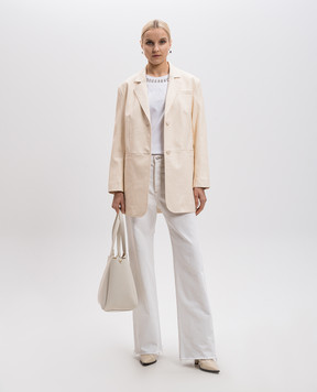 Twinset Beige jacket with logo 251AP2111