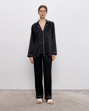 Dore & Rose Black silk pajamas PREMIUMSILKPJSET