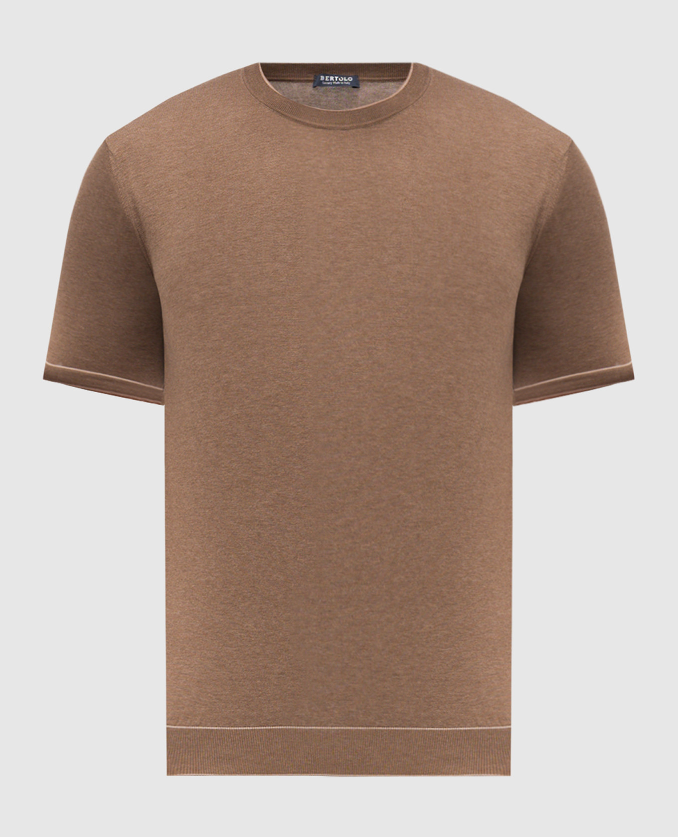 Brown T-shirt Bertolo Cashmere