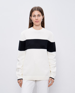 Toteme White striped jumper 243WRT0338YA0081