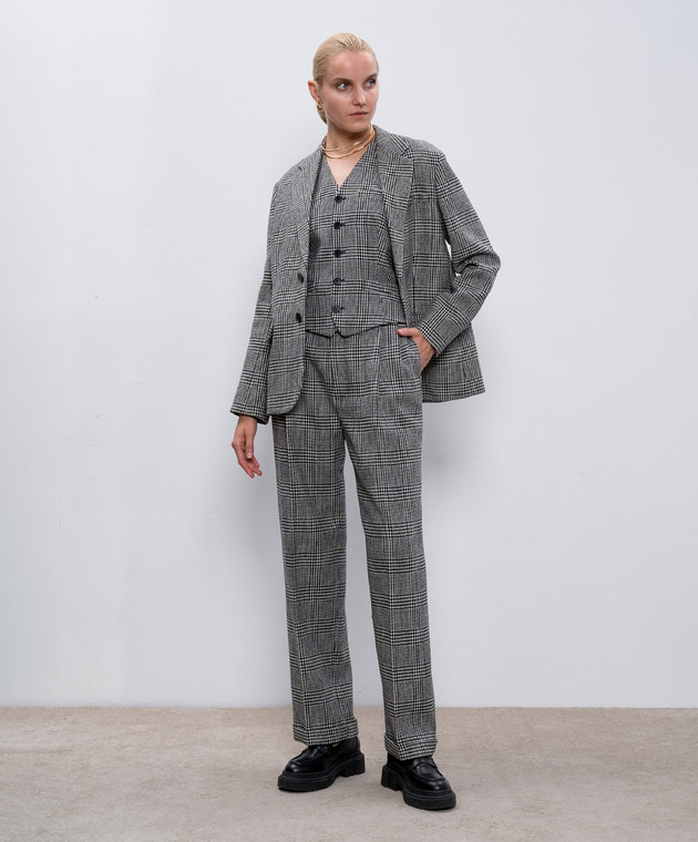 Christian Dior - Windsor check wool jacket 411V14A1376 - shop with