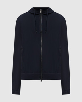 Herno Blue sports jacket with logo patch JC000053U12588S