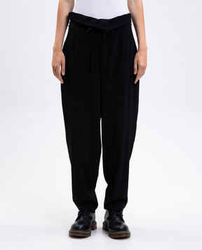 Y`S Yamamoto Black high-rise pants YMP05500