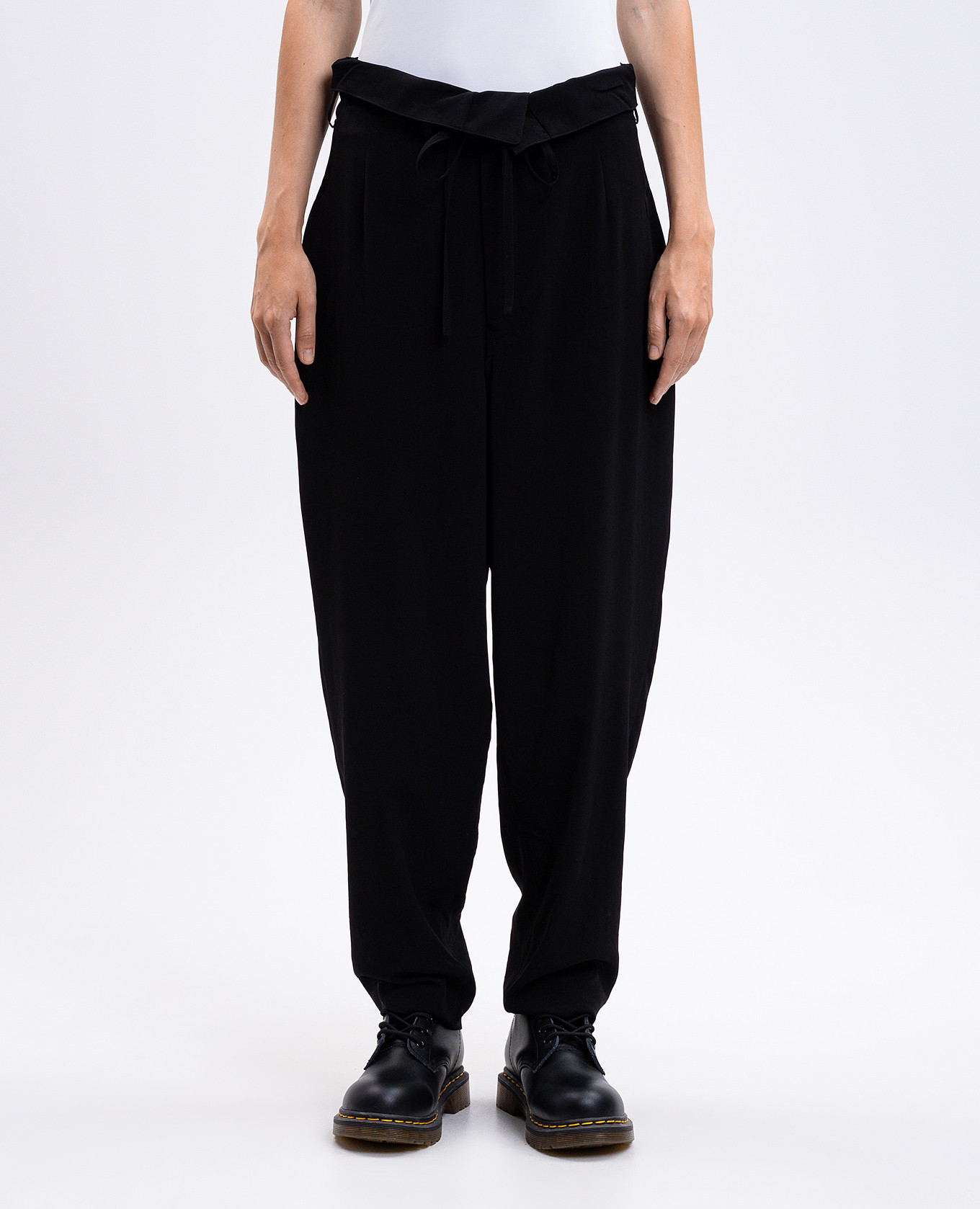 Black high-rise pants Y`S Yamamoto 3