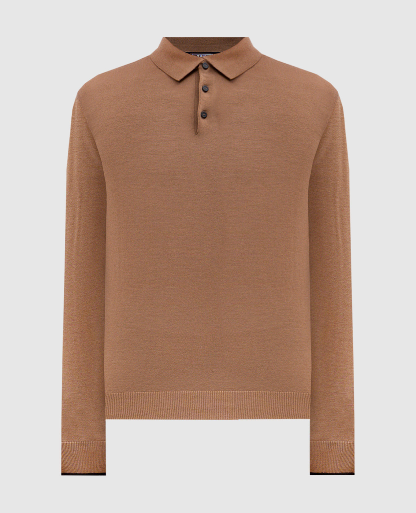 

Brown wool polo shirt Peserico