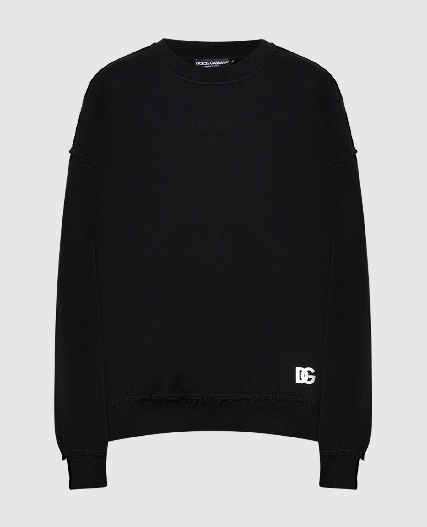 

Black sweatshirt with textured banana tree print Dolce&Gabbana