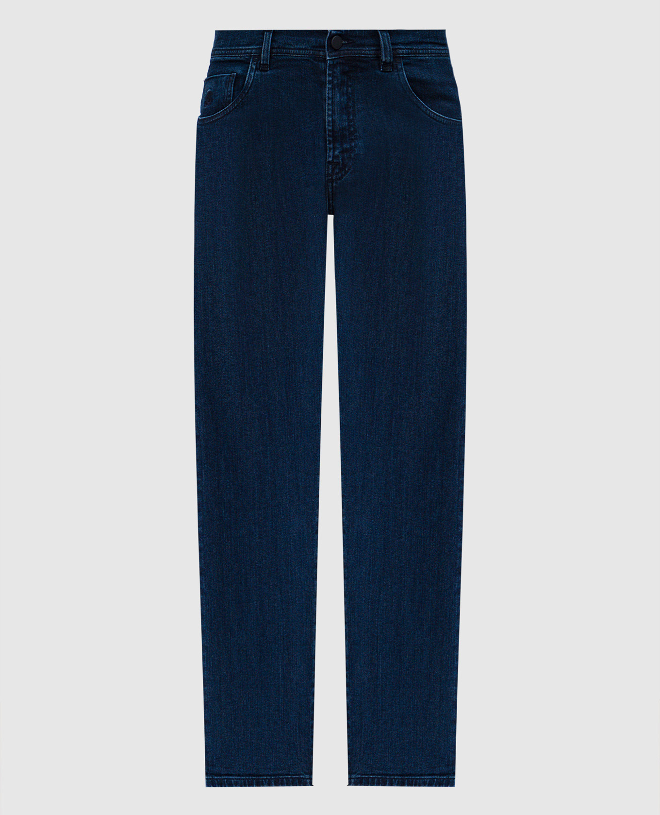 Blue COSTANTINO jeans with logo patch Scissor Scriptor