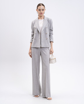 Peserico White silk top with monil chain S08893V7325A