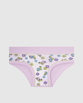 RiminiVeste Emy Bimba children's purple panties with a floral turtle print B2758