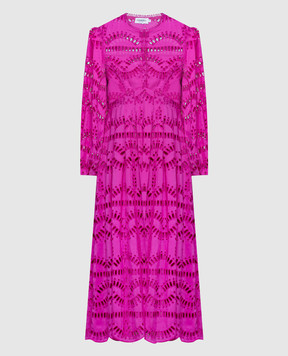 Charo Ruiz Kaika pink dress with broderie embroidery 243622