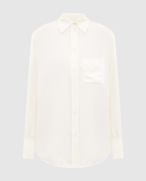 Victoria Beckham White blouse with a logo pattern 1324WSH005278C