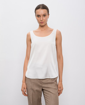 Max Mara White PAN silk top PAN