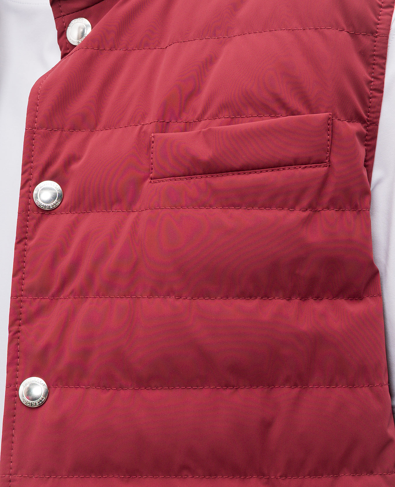 

Burgundy quilted down vest Brunello Cucinelli