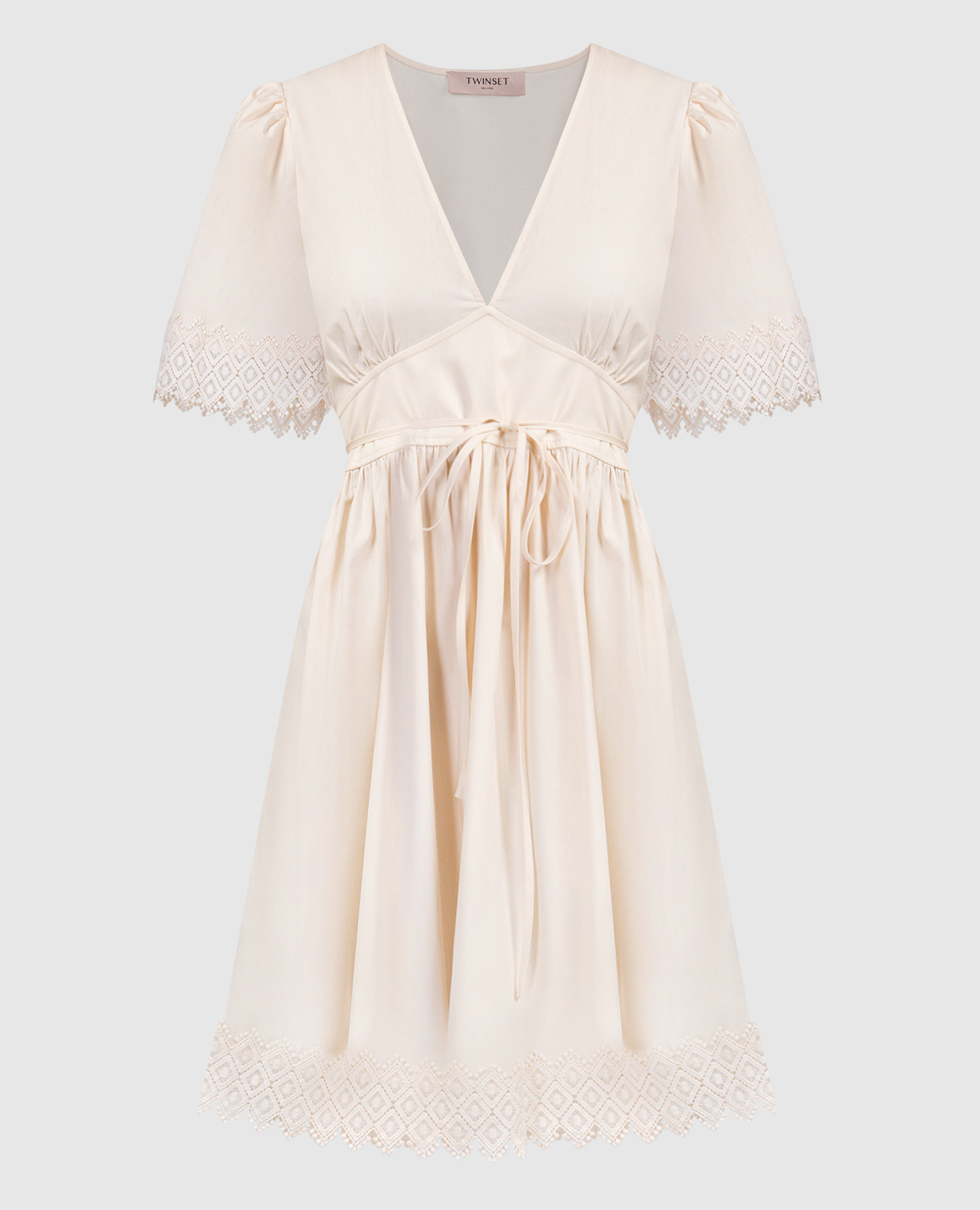 

Beige dress with lace Twinset