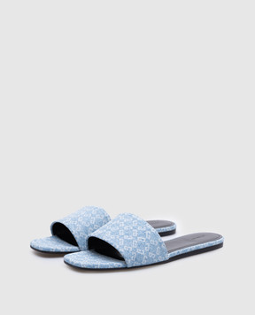 Givenchy Blue flip-flops with monogram logo BE306FE2BN