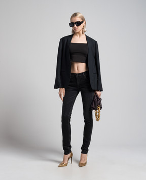 Tom Ford Black skinny jeans with logo PAD113DEX225