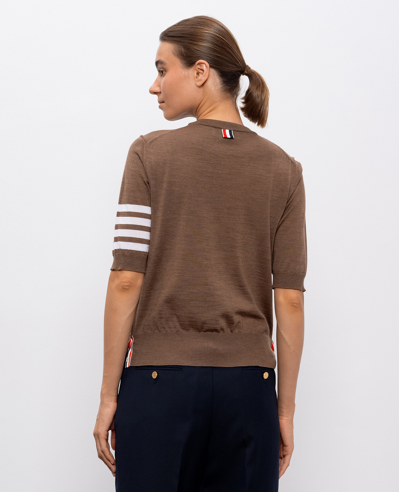

Brown wool T-shirt Thom Browne