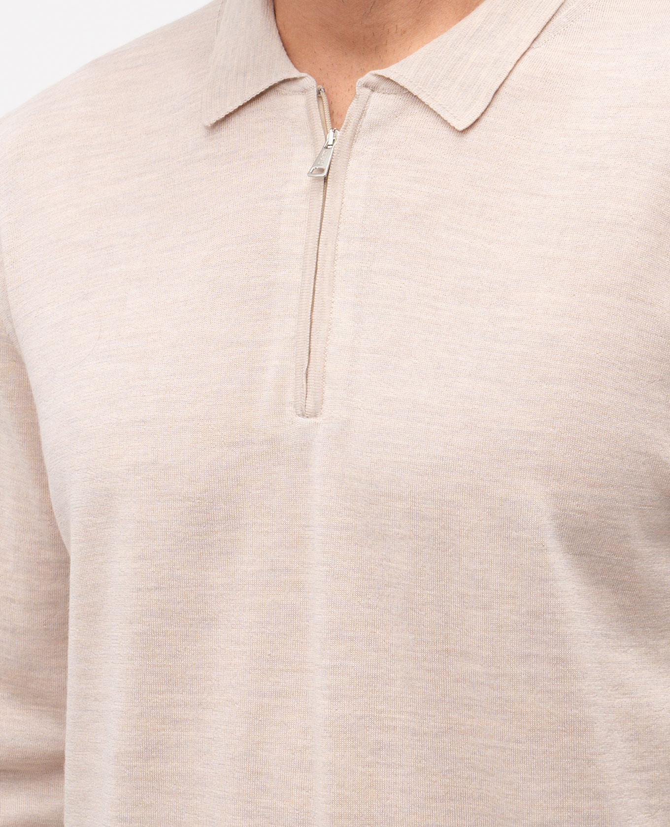 

Beige merino wool polo shirt Cashmere&Whiskey