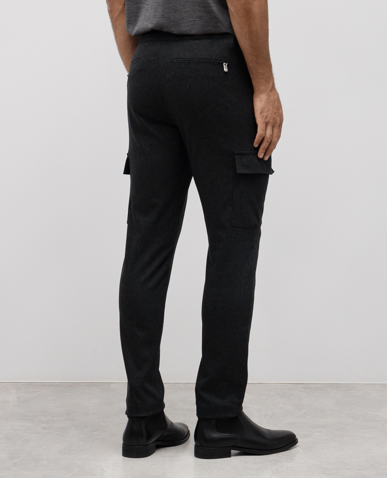 

Grey wool and cashmere cargo pants Marco Pescarolo