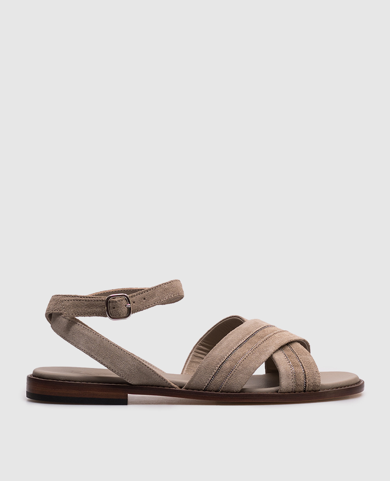 

Beige suede sandals with a monil chain Doucal's