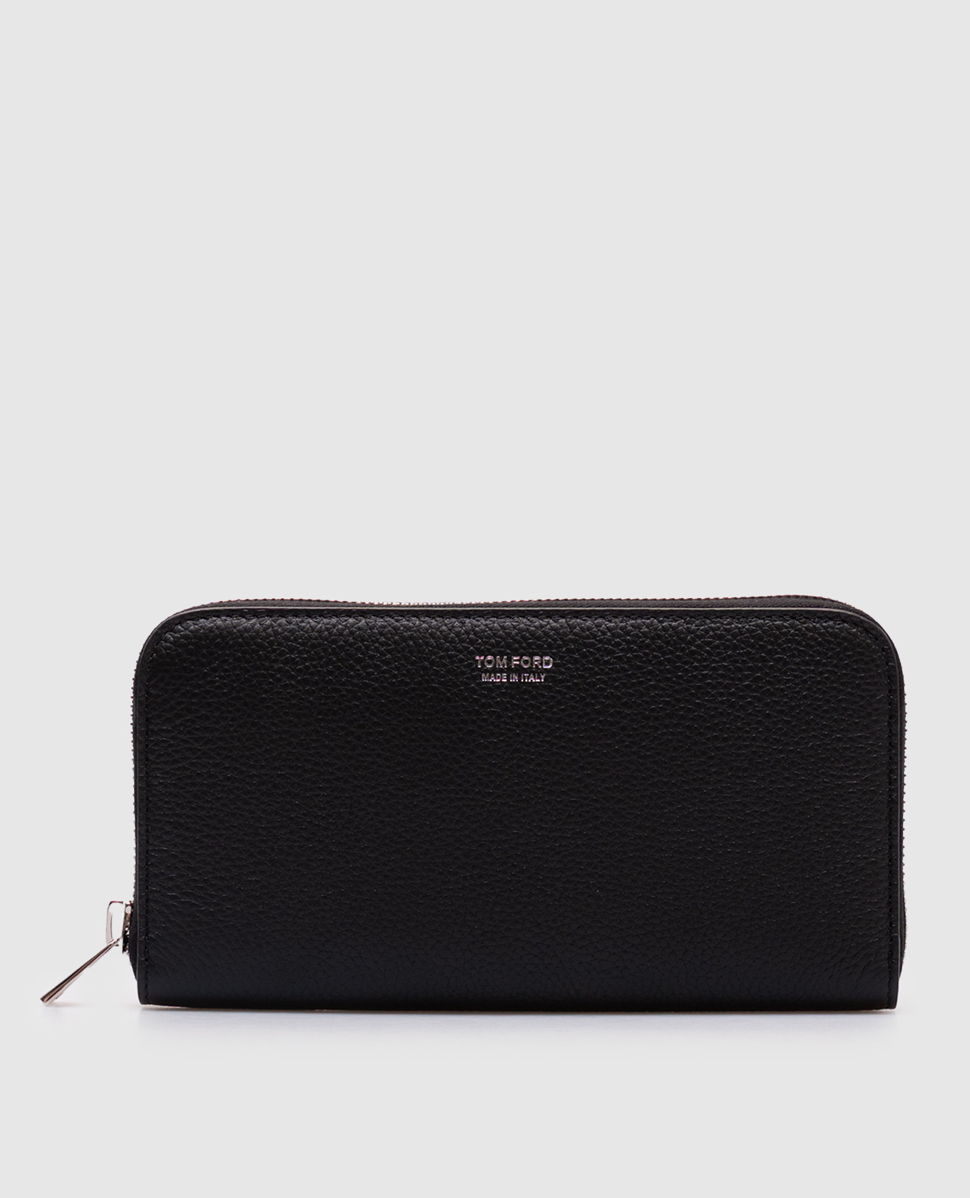 

Black leather wallet with logo print Tom Ford