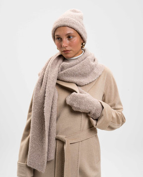 The Row Beige scarf made of cashmere, alpaca wool and silk 10074Y957
