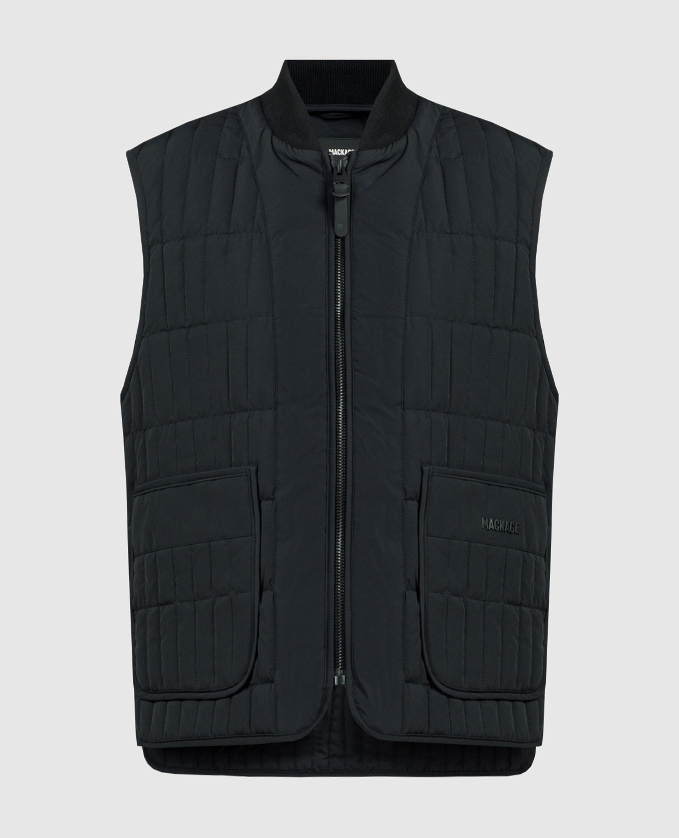 

Black LEVI quilted down vest with textured logo Mackage, Черный