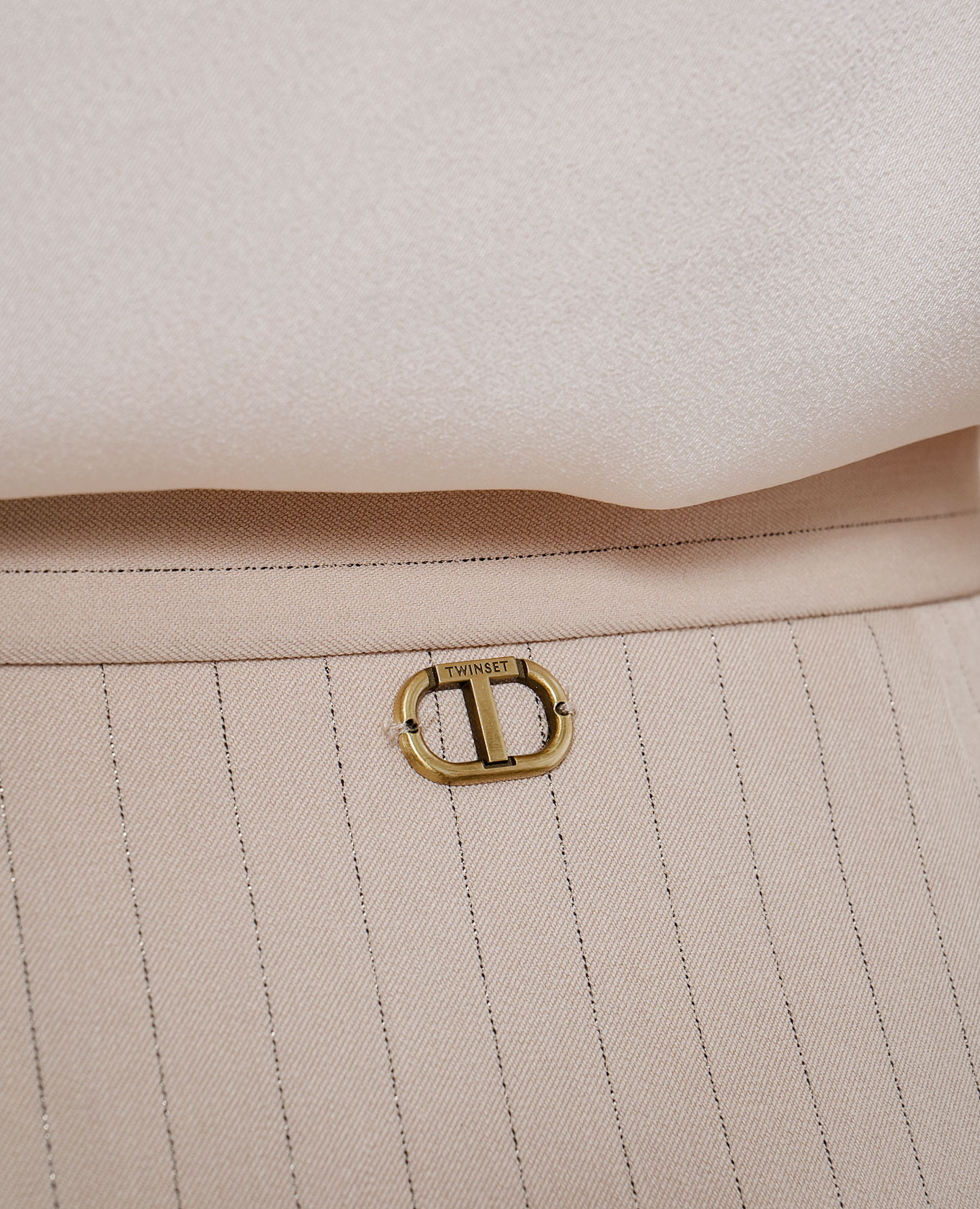 

Beige striped midi skirt Twinset
