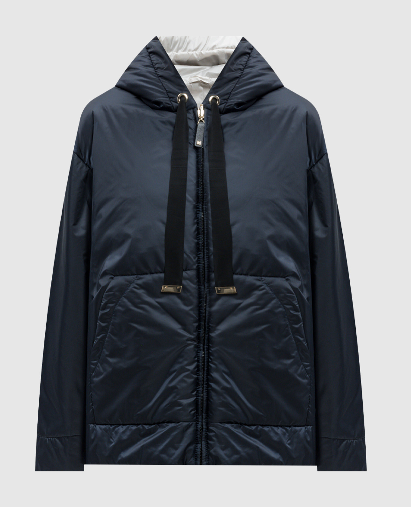 

GREENBOX gray two-way jacket with logo patch Max Mara, Grey