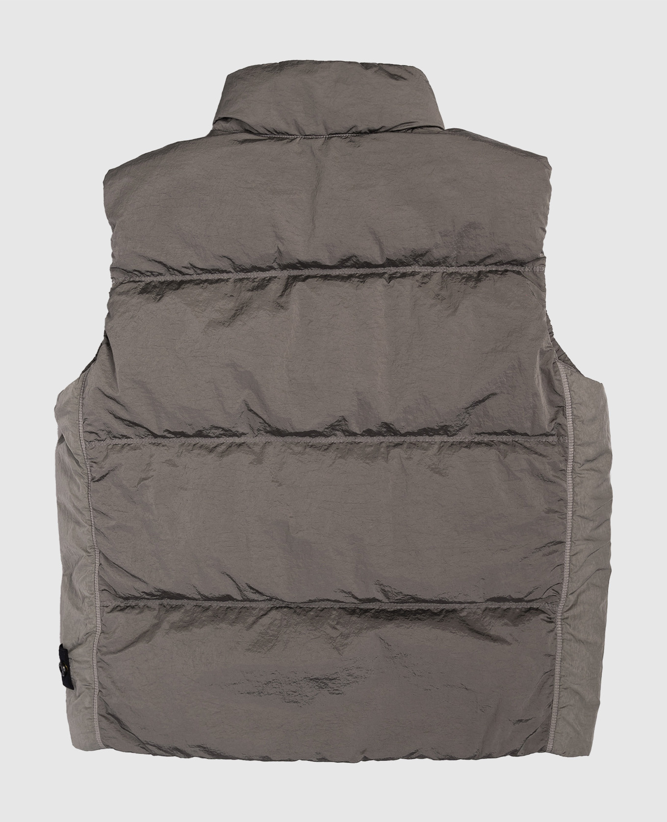 

Children's khaki down vest with logo Stone Island