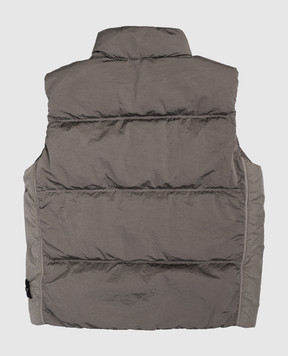 Stone Island Children's khaki down vest with logo K2S16G100001S001968